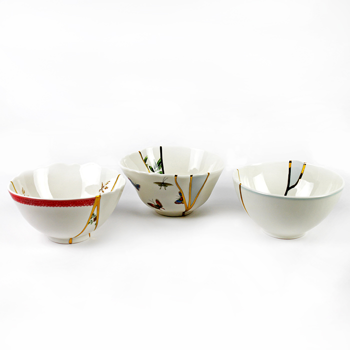 Kintsugi porcelain fruit plate - Seletti - Home